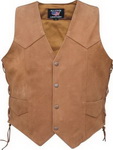 Men's side lace gun pocket vest