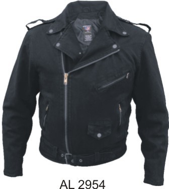 Black Denim Flap Jacket