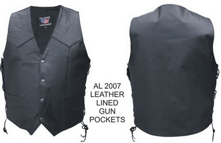 Men's leather lined Vest