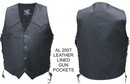 Men's leather lined Vest